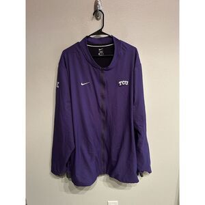 TCU Horned Frogs Nike Mens 3XL Tall Purple Full Zip Windbreaker Jacket